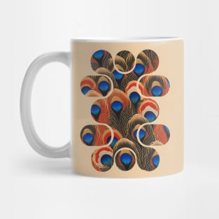 Abstract Shapes Peacock Feathers Pattern Design Mug